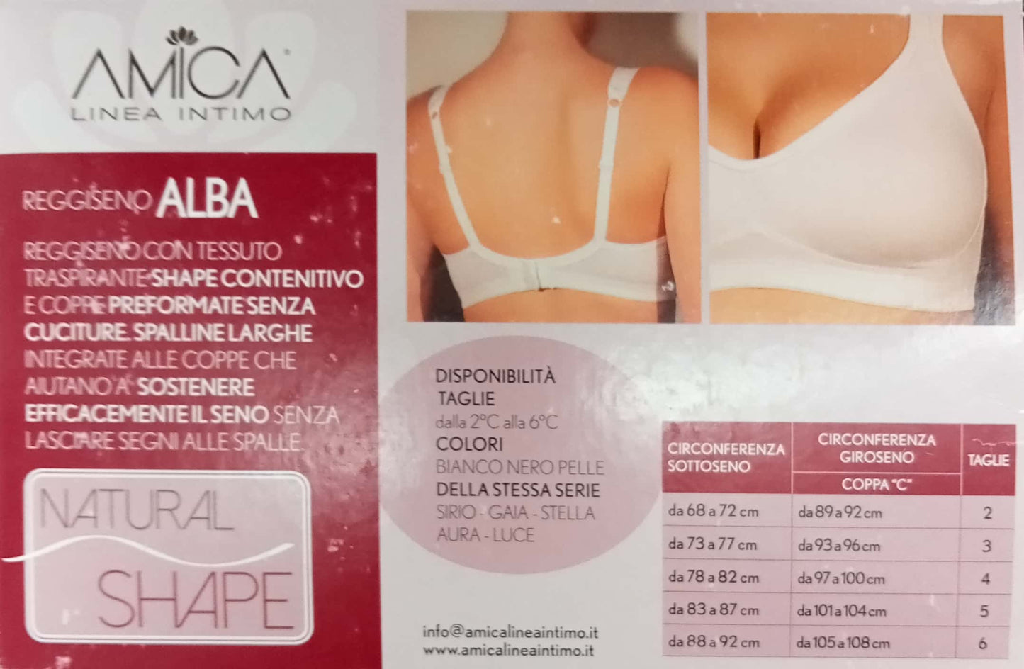Linea AMICA reggiseno