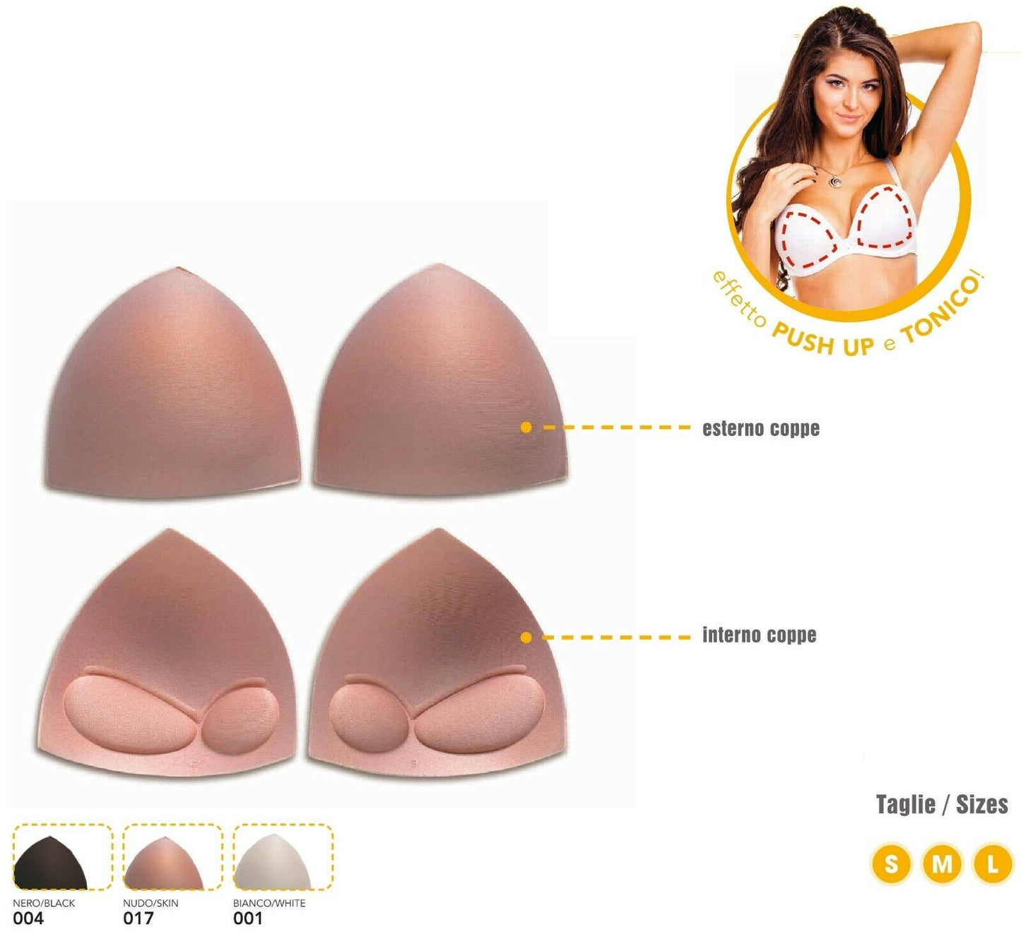 Coppe per reggiseno con push-up